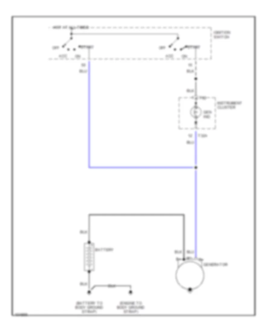 Charging Wiring Diagram for Audi A6 Quattro 2000