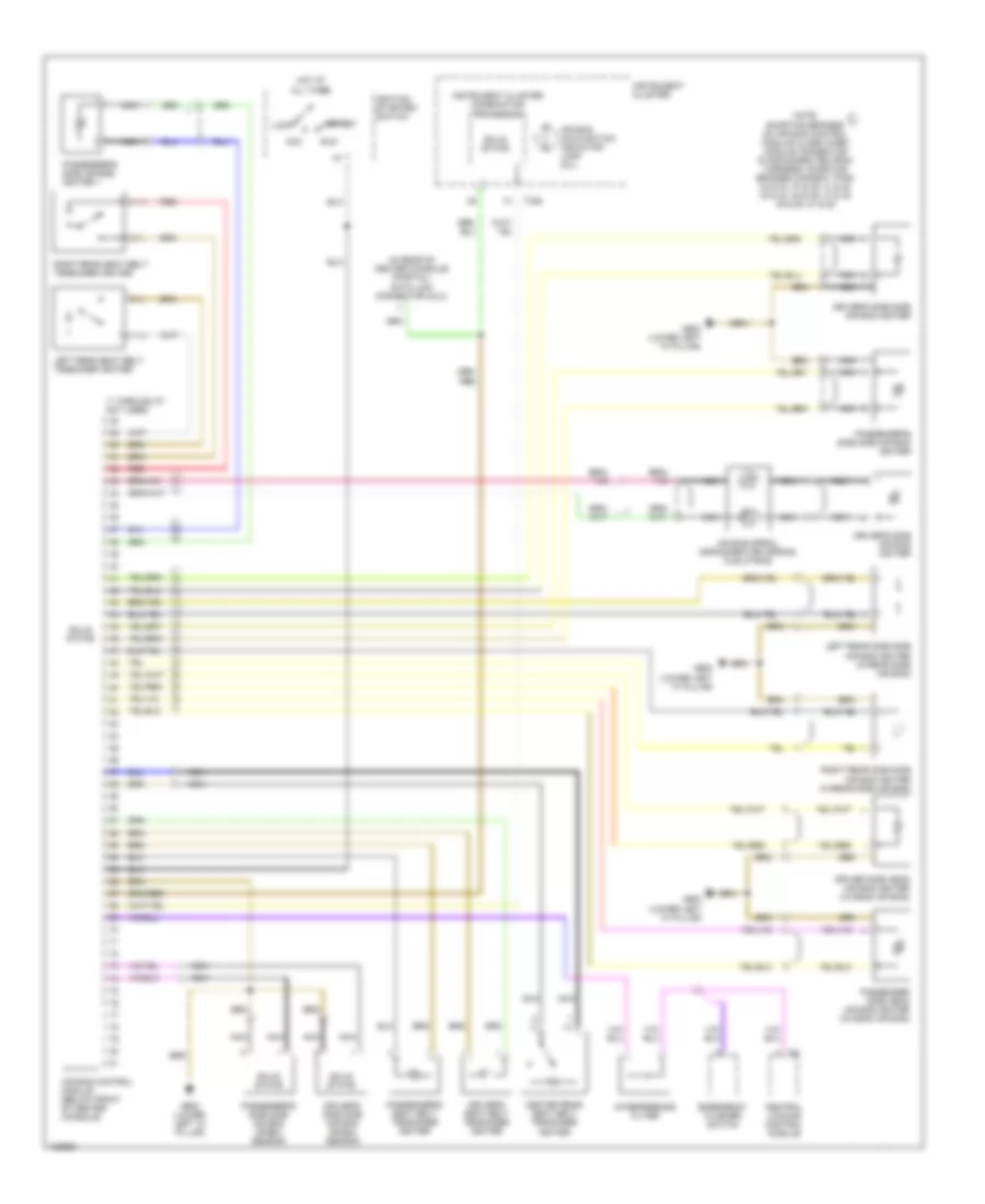 Supplemental Restraints Wiring Diagram for Audi A6 Quattro 2000