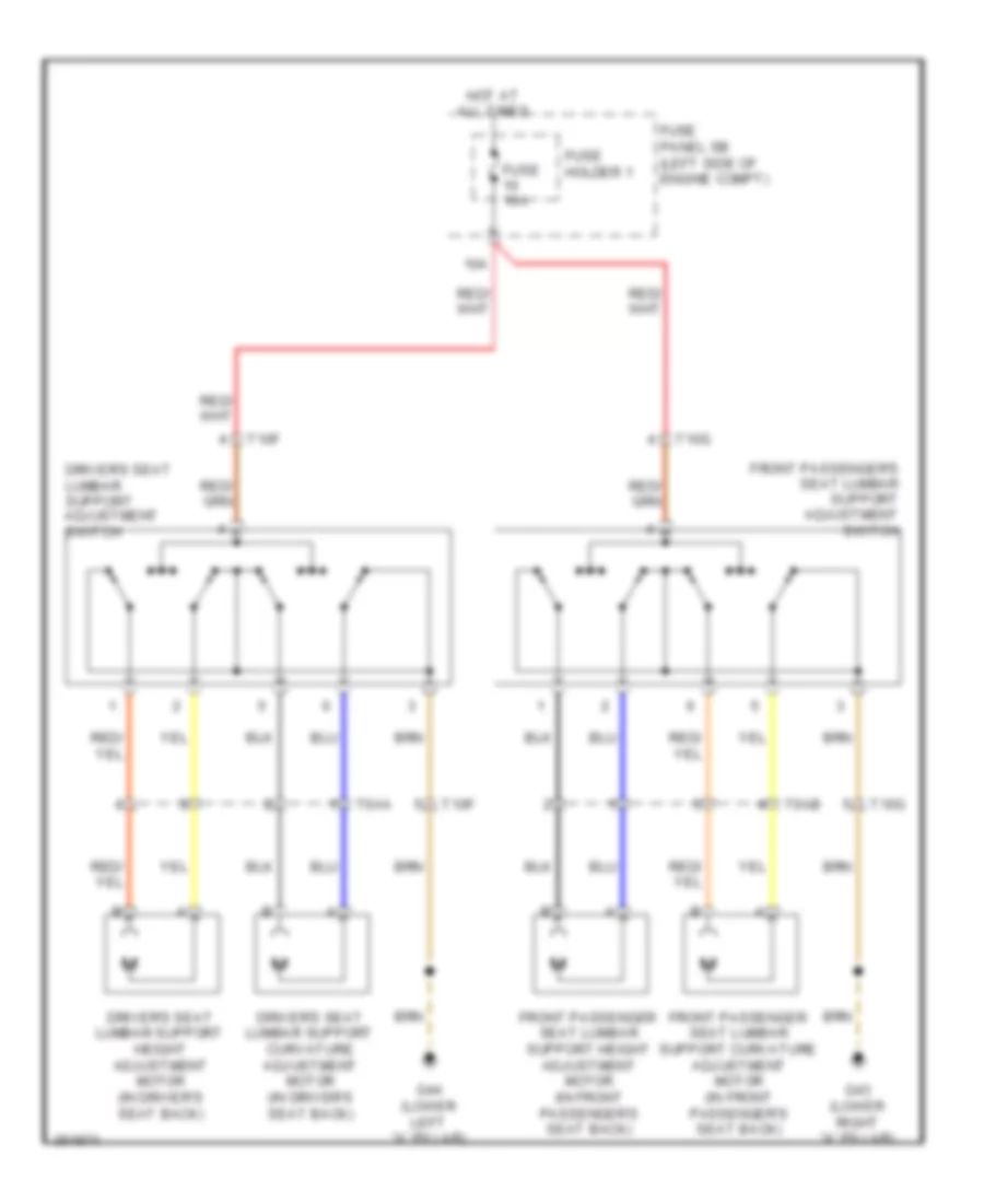 Lumbar Wiring Diagram for Audi TT S 2011