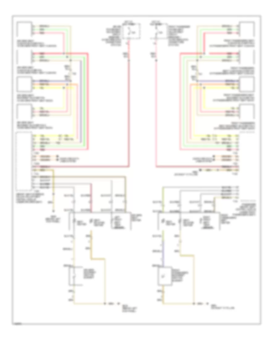 Front Heated Seats Wiring Diagram, Coupe with Memory for Audi RS 5 Prestige 2013