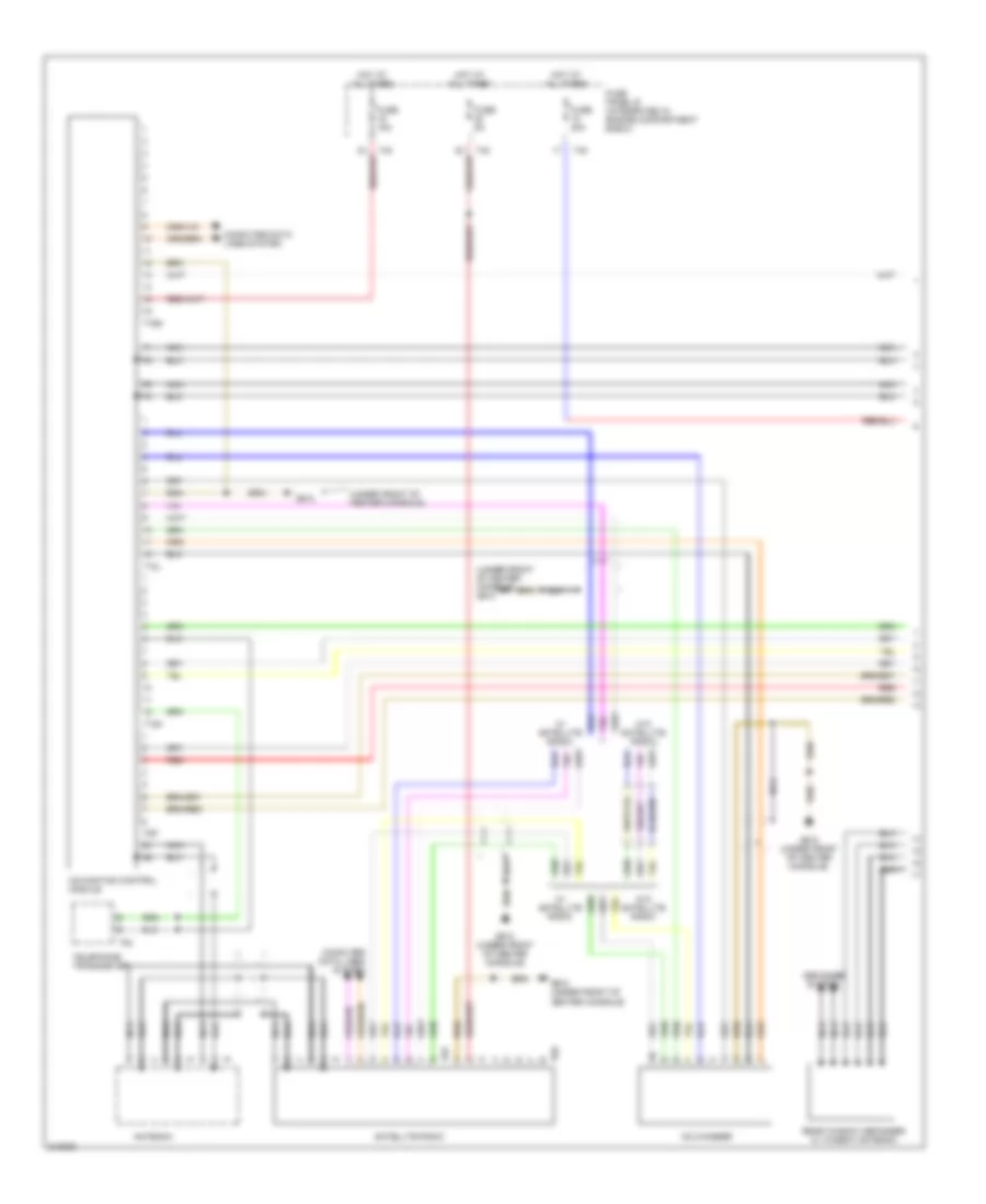 Navigation Wiring Diagram with RNS E with Amplifier 1 of 2 for Audi A3 2006