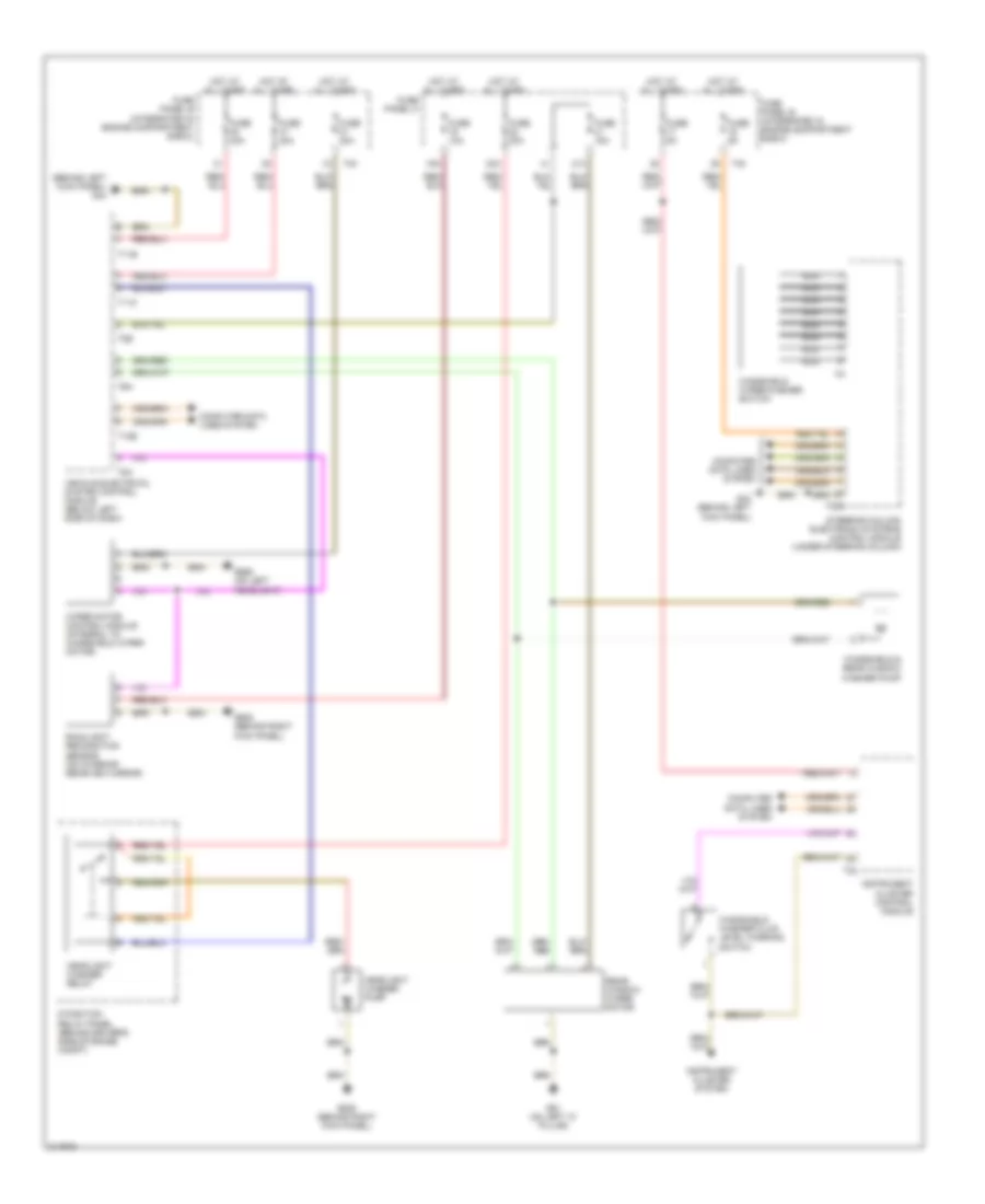 Электросхема стеклоочистителя, дворников и омывателя для Audi A3 2006