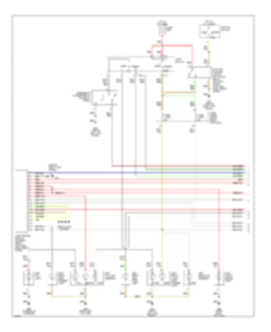 Exterior Lamps Wiring Diagram, with DRL (1 of 2) for Audi A8 L Quattro 2000