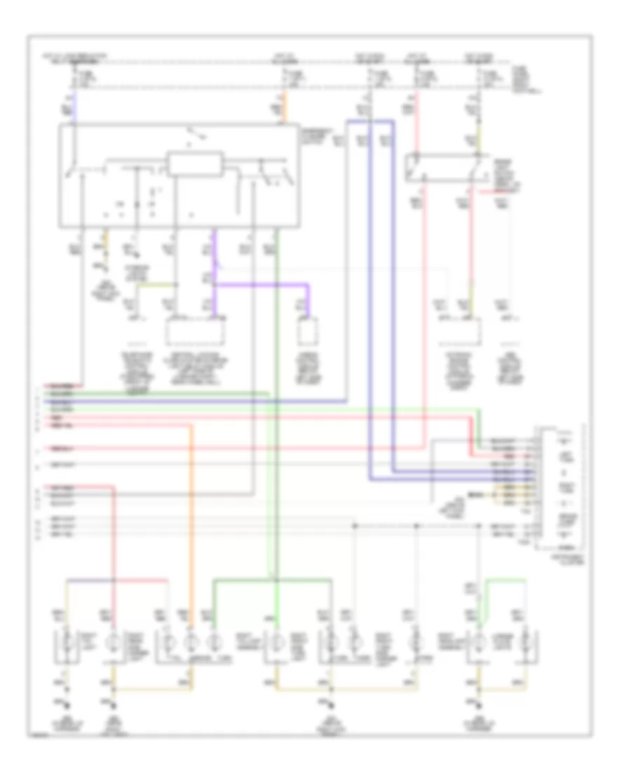 Exterior Lamps Wiring Diagram, with DRL (2 of 2) for Audi A8 L Quattro 2000