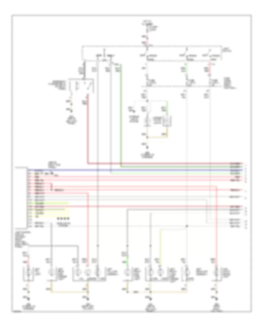 Exterior Lamps Wiring Diagram, without DRL (1 of 2) for Audi A8 L Quattro 2000