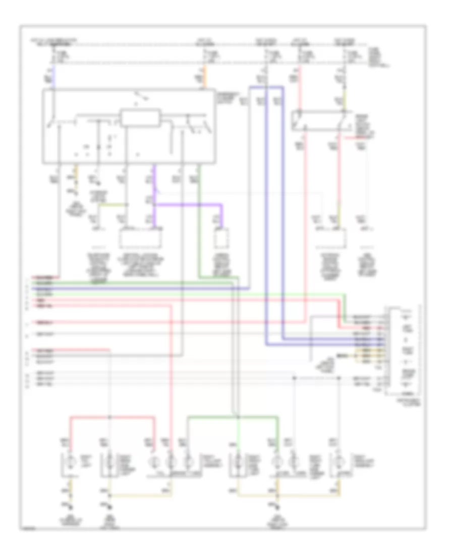 Exterior Lamps Wiring Diagram without DRL 2 of 2 for Audi A8 L Quattro 2000