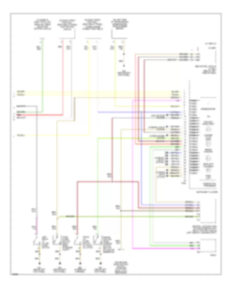 Instrument Cluster Wiring Diagram 3 of 3 for Audi A8 L Quattro 2000