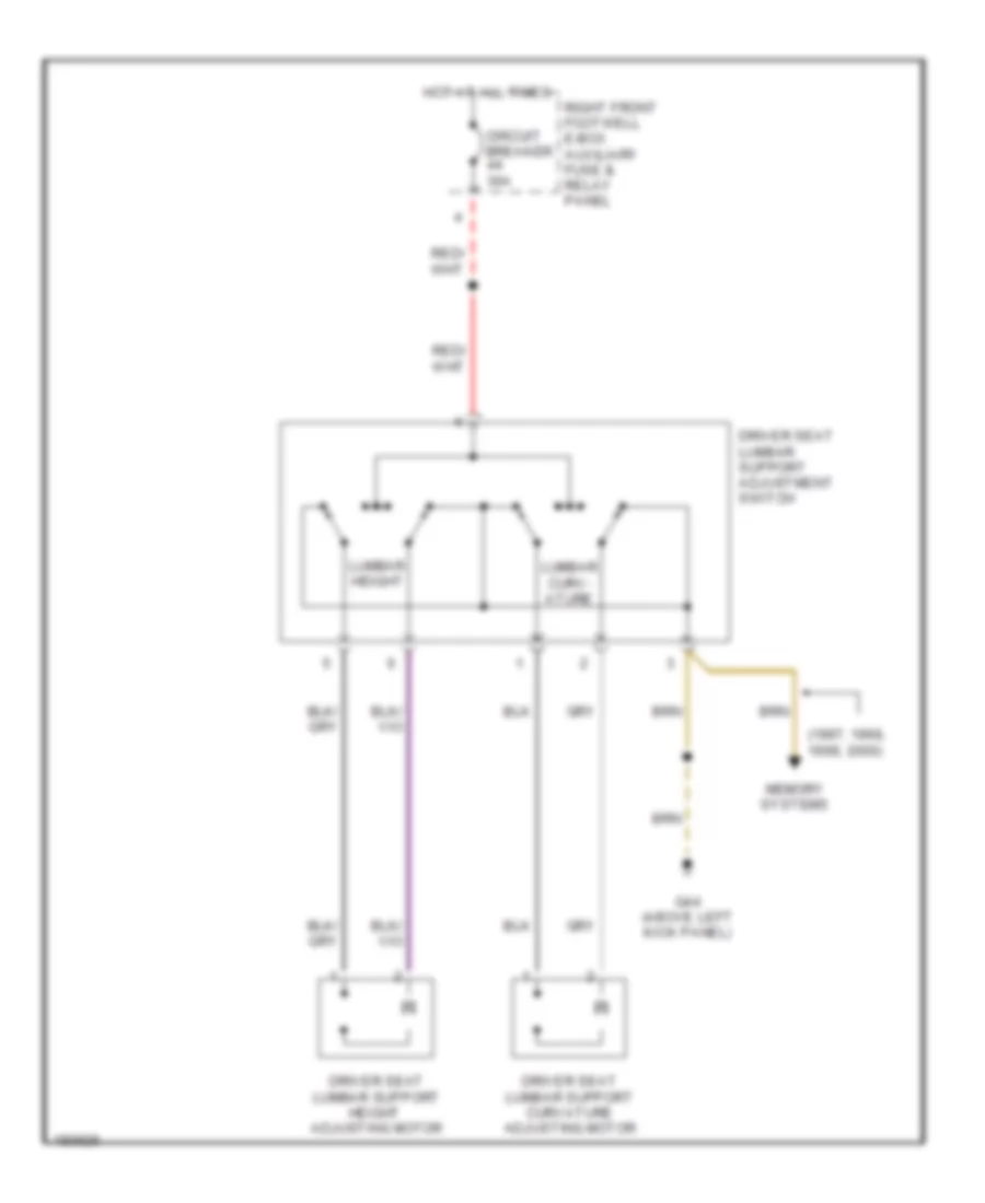 Driver s Lumbar Wiring Diagram for Audi A8 L Quattro 2000
