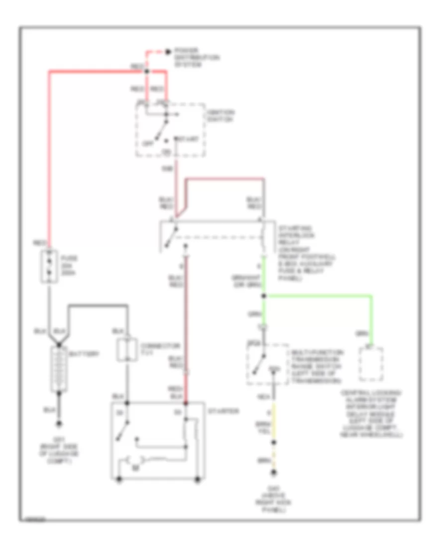 Starting Wiring Diagram for Audi A8 L Quattro 2000