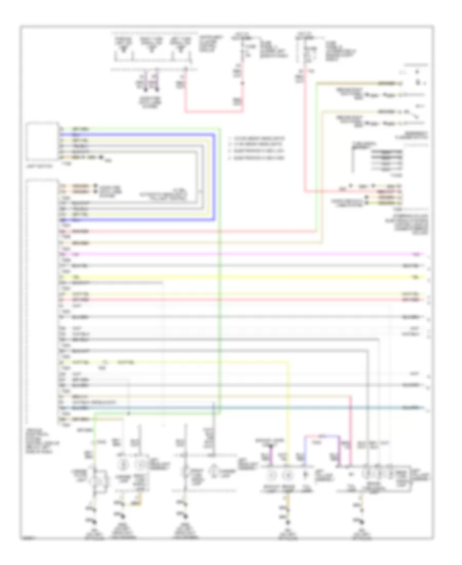 Exterior Lamps Wiring Diagram (1 of 2) for Audi A3 2.0 TDI 2012
