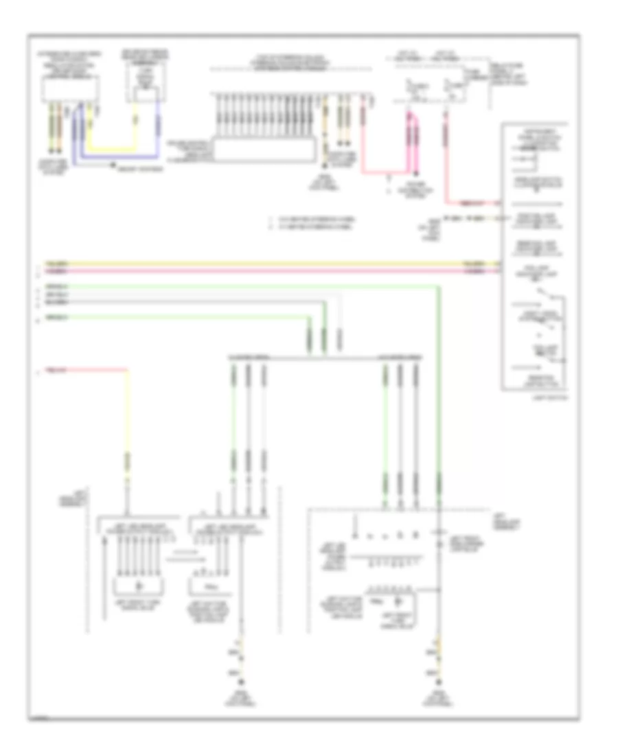 Exterior Lamps Wiring Diagram, without HID (3 of 3) for Audi S8 2014