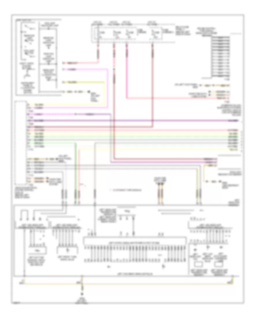Headlights Wiring Diagram, without HID with Metrix Beam (1 of 2) for Audi S8 2014