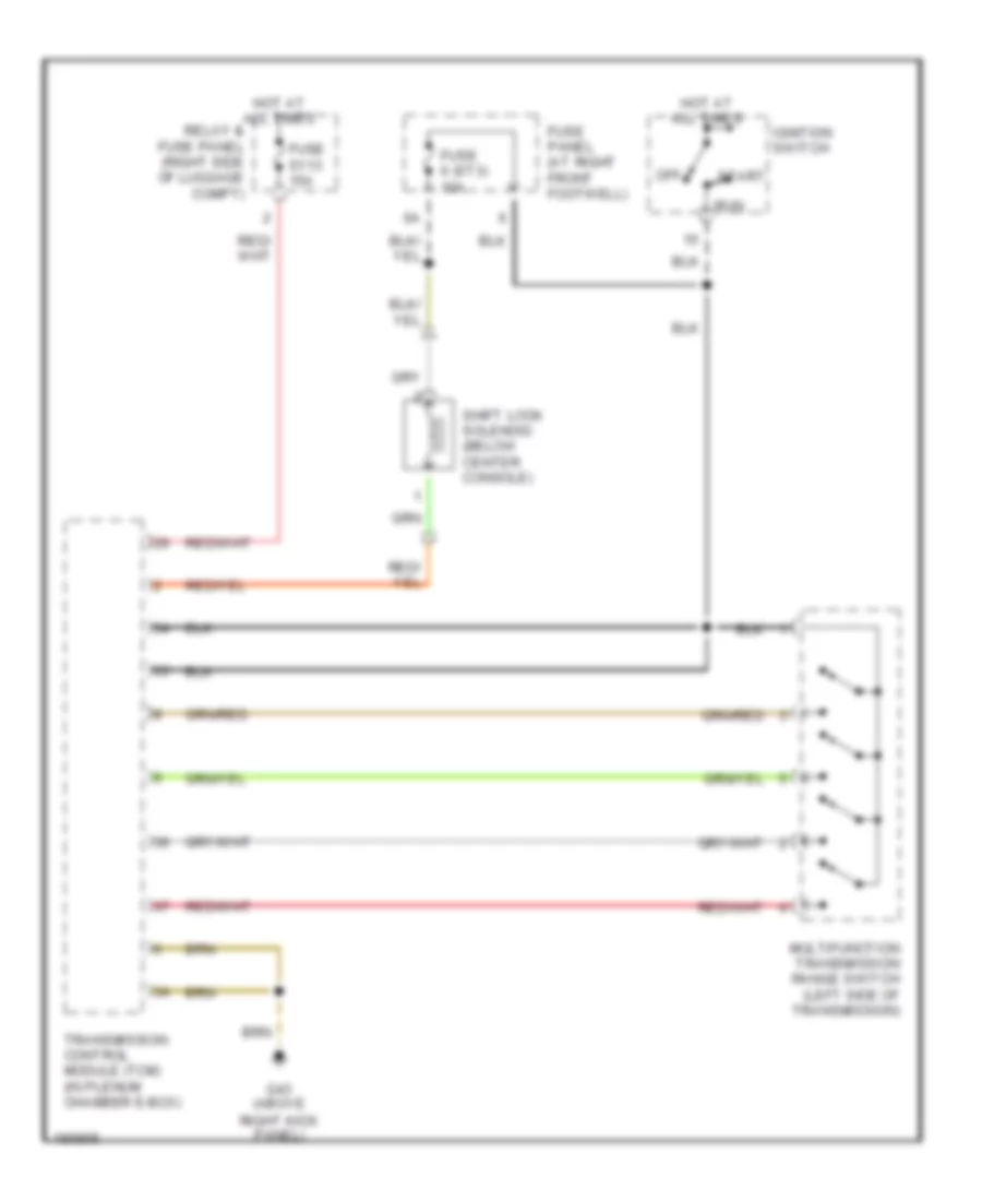 Shift Interlock Wiring Diagram for Audi A8 Quattro 2000