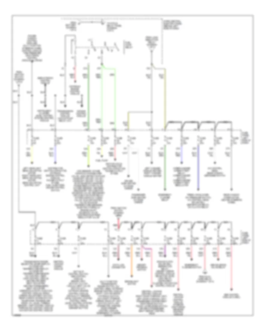 Power Distribution Wiring Diagram (2 of 3) for Audi A6 Avant Quattro 2001