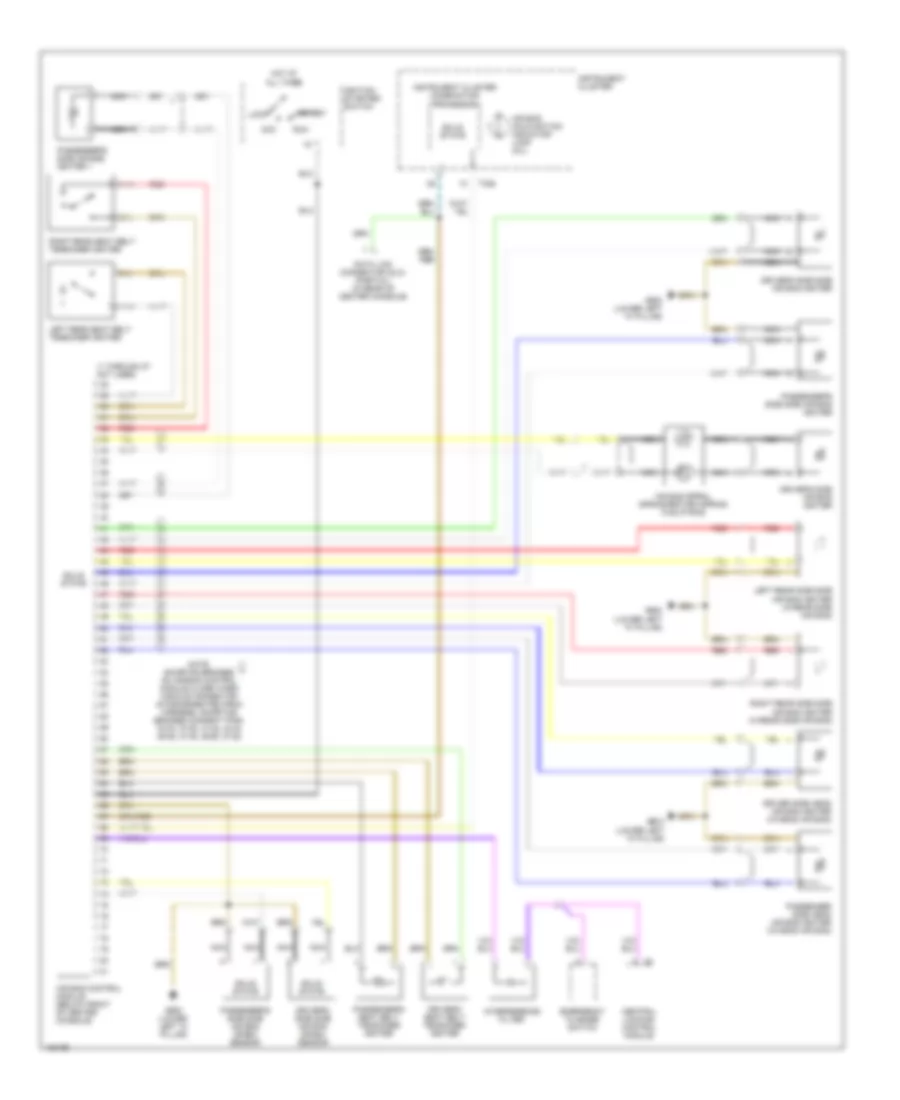 Supplemental Restraints Wiring Diagram for Audi A6 Avant Quattro 2001