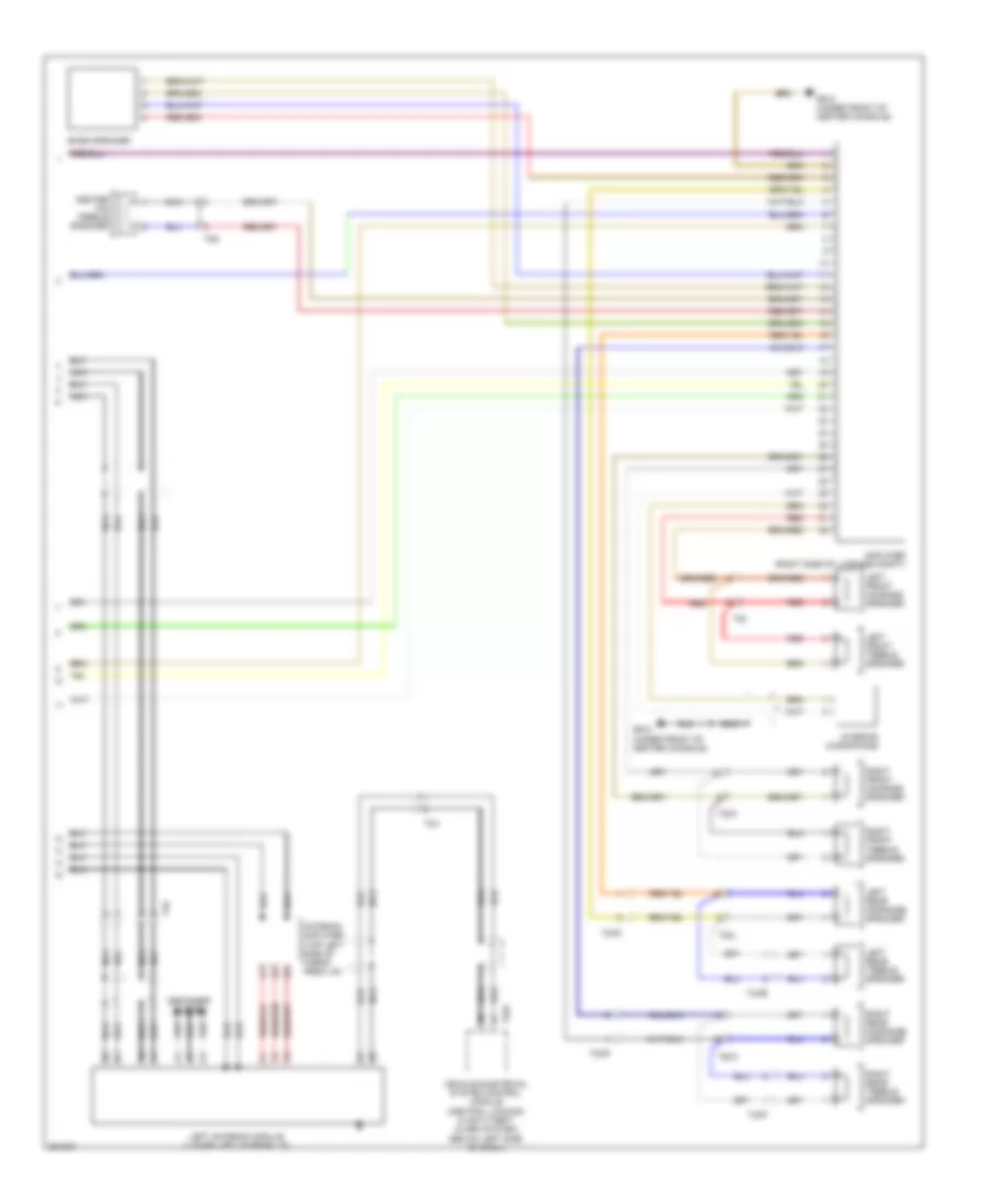 Radio Wiring Diagram, without RNS-E with Bose (2 of 2) for Audi A3 2.0T 2012