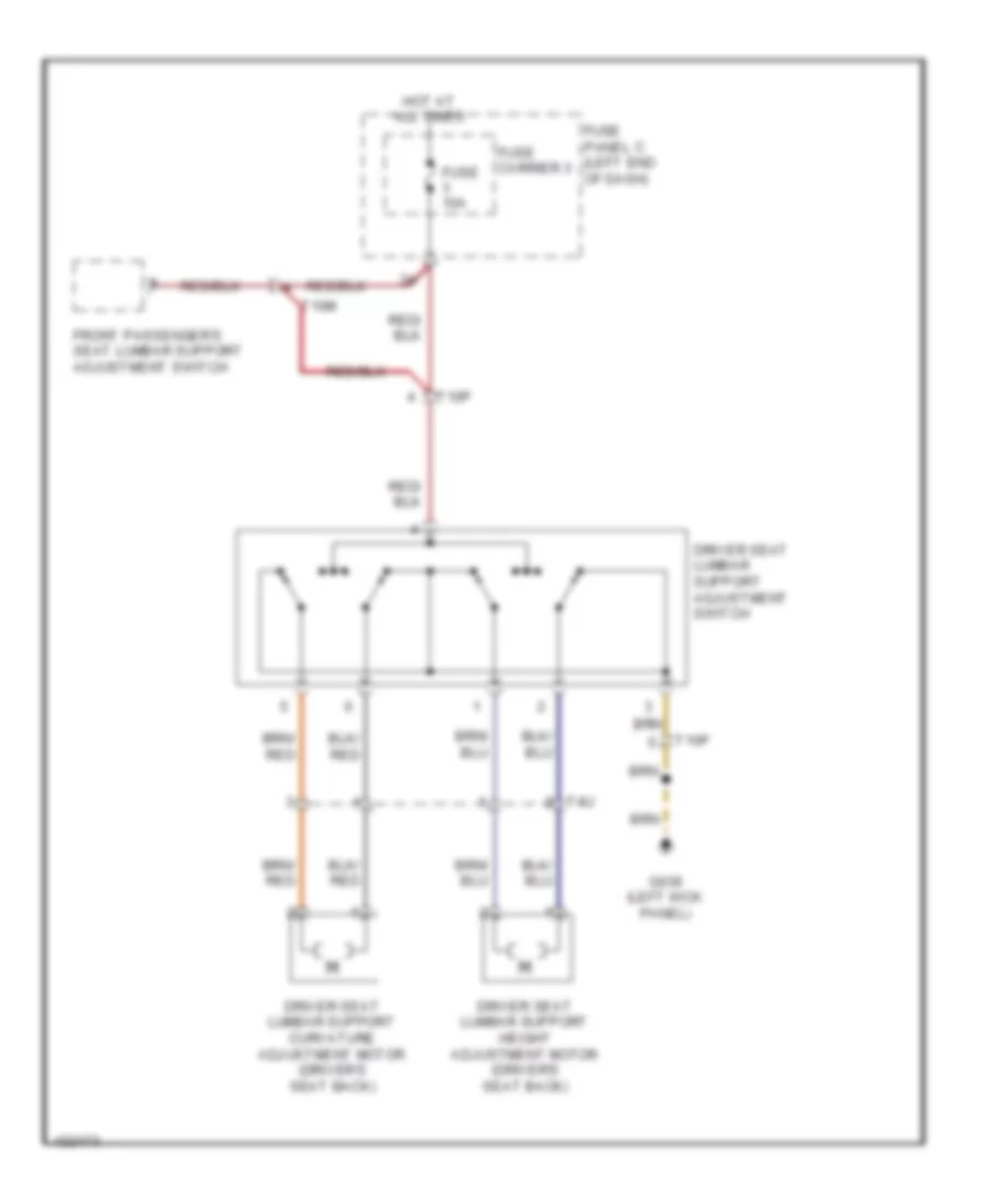Driver s Lumbar Wiring Diagram for Audi SQ5 Premium Plus 2014