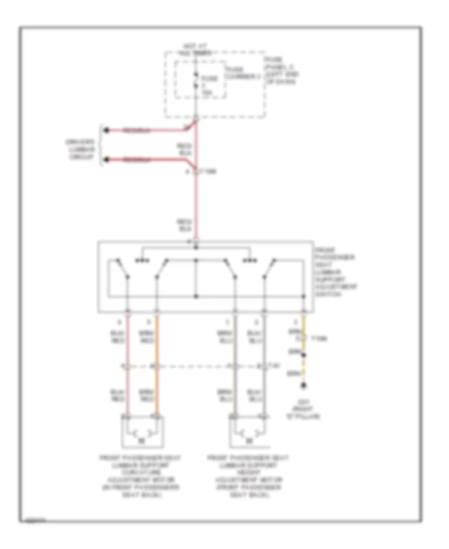 Passenger s Lumbar Wiring Diagram for Audi SQ5 Premium Plus 2014