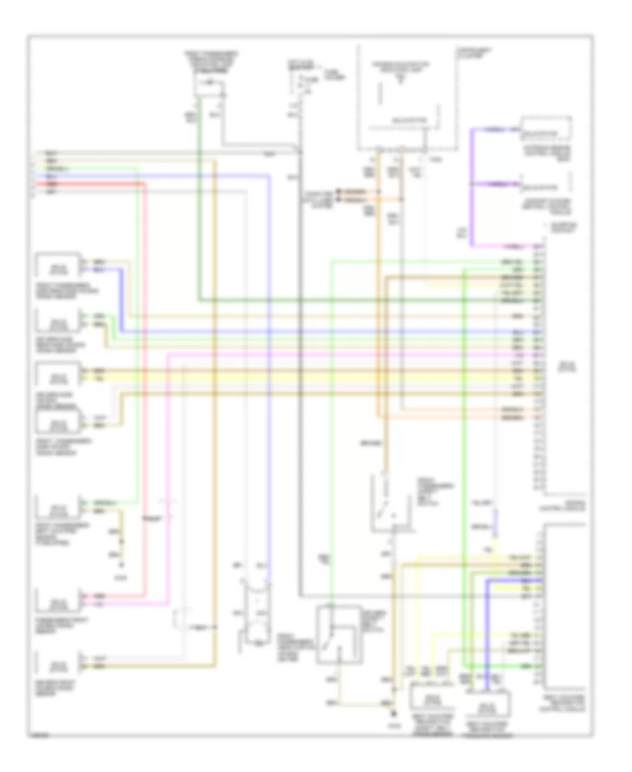 Supplemental Restraints Wiring Diagram Except Convertible 2 of 2 for Audi A4 2006