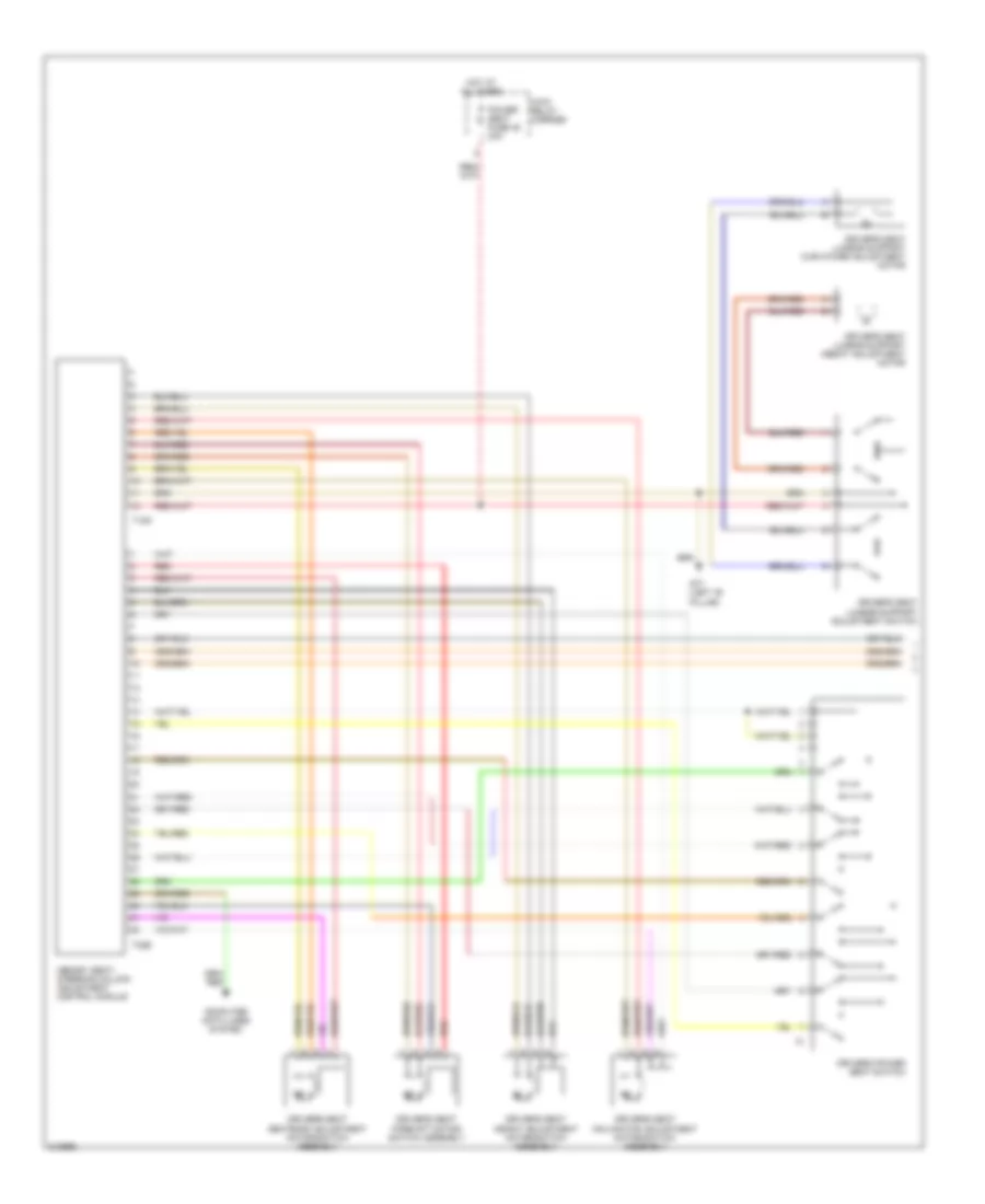 Memory Systems Wiring Diagram Except Convertible 1 of 2 for Audi A4 2006