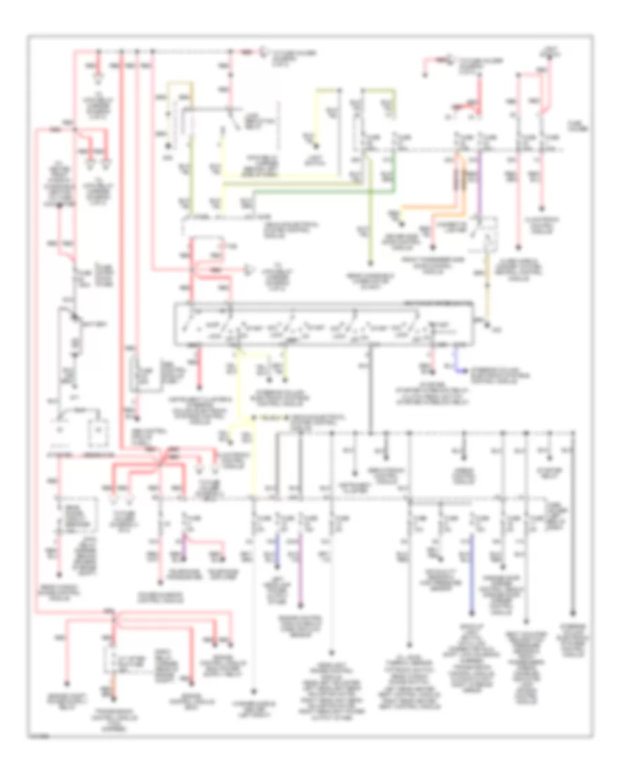 Power Distribution Wiring Diagram Except Convertible 1 of 2 for Audi A4 2006