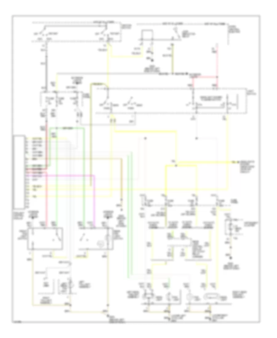 Headlamps Wiring Diagram without DRL for Audi S4 Quattro 2000