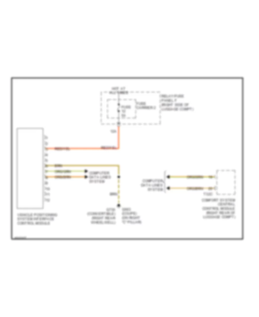 Vehicle Positioning Interface Control Module Wiring Diagram for Audi S5 Premium Plus 2013