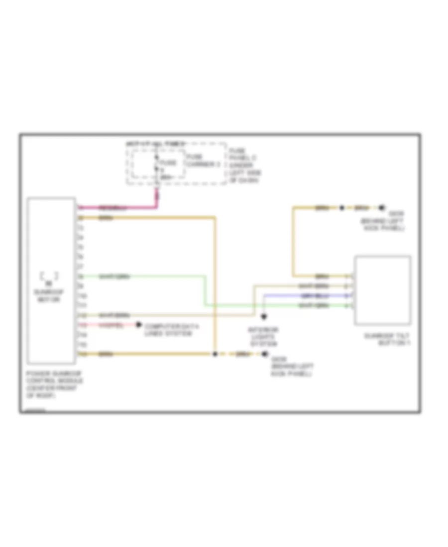 Sunroof Wiring Diagram for Audi S5 Premium Plus 2013