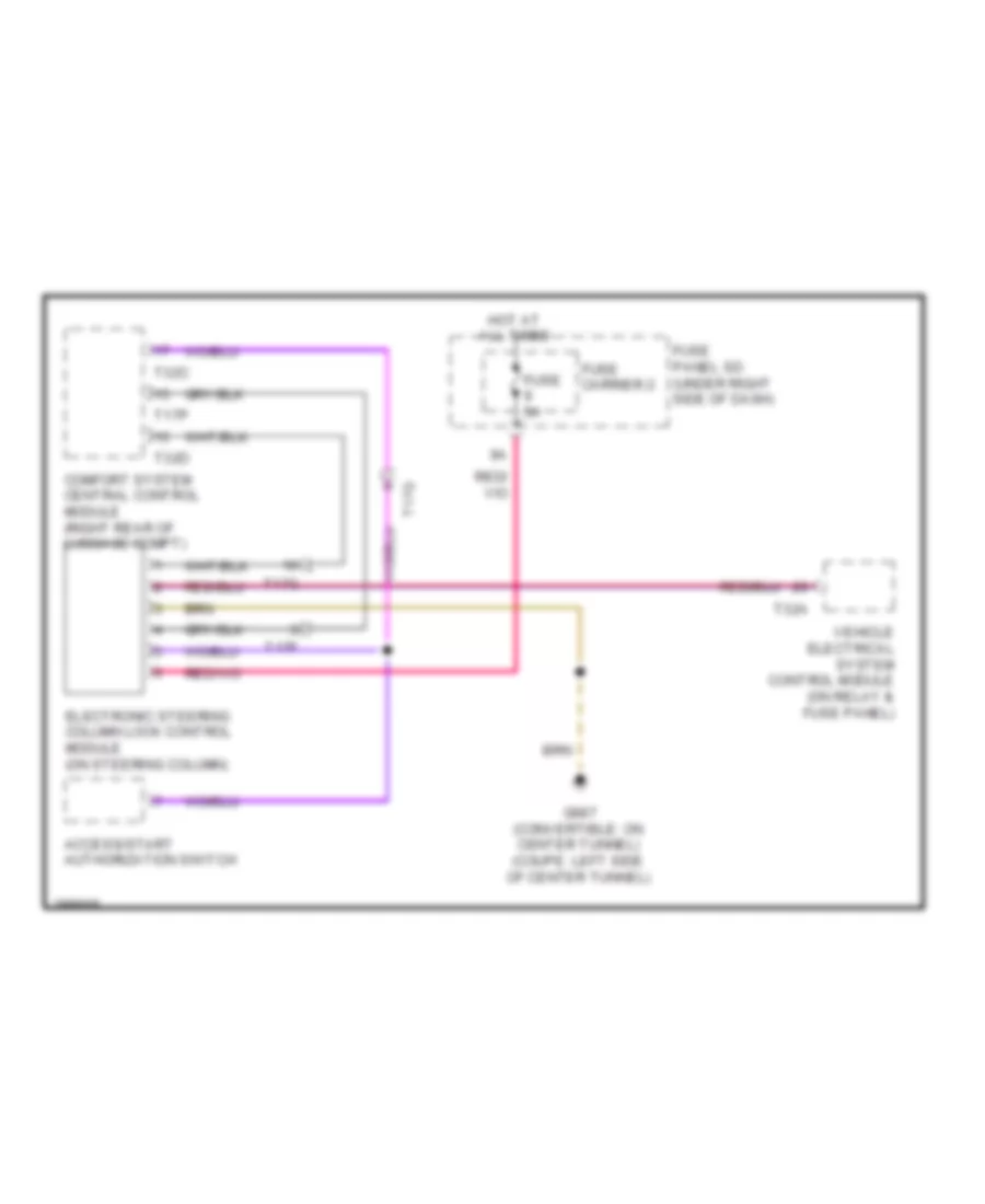 Steering Column Wiring Diagram for Audi S5 Premium Plus 2013