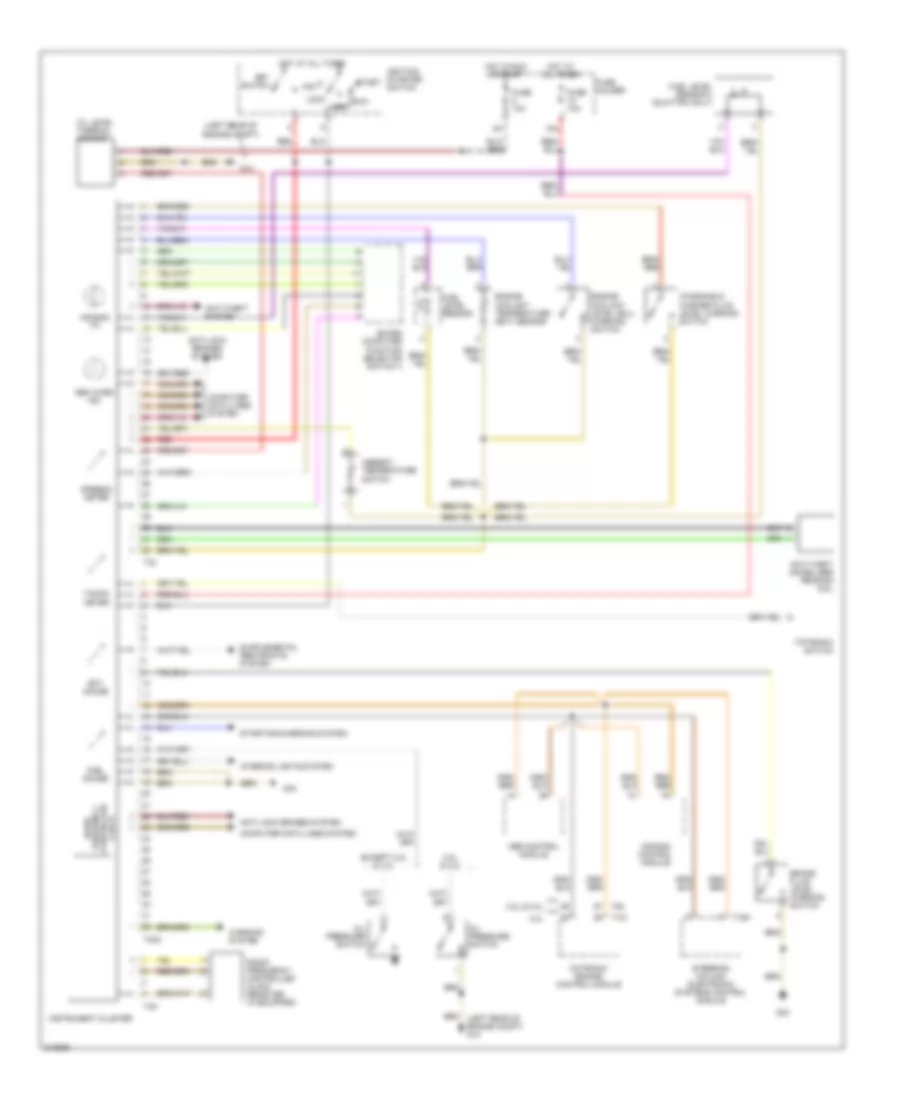 Instrument Cluster Wiring Diagram Except Convertible for Audi A4 Avant Quattro 2006