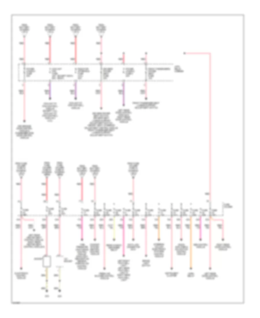 Power Distribution Wiring Diagram Except Convertible 2 of 2 for Audi A4 Avant Quattro 2006