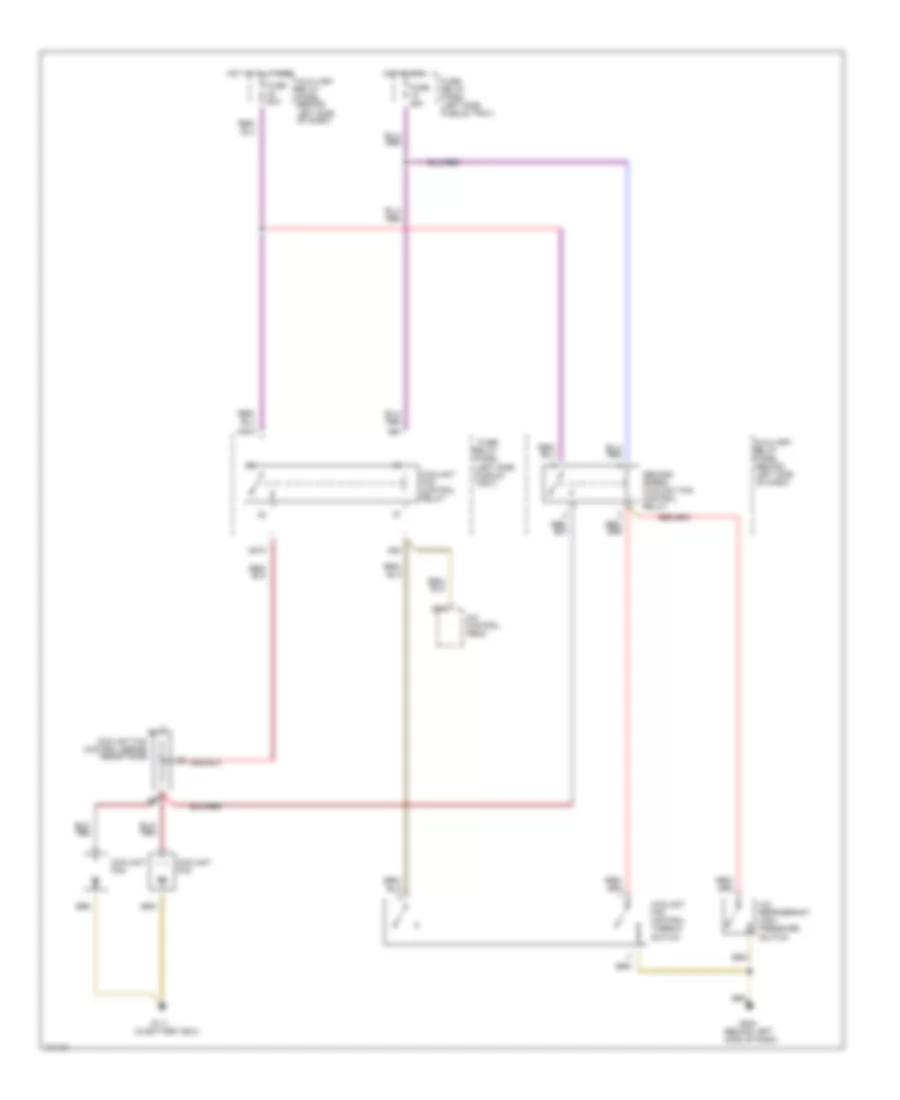 Cooling Fan Wiring Diagram, Auto AC Early Production for Audi 90 CS 1993