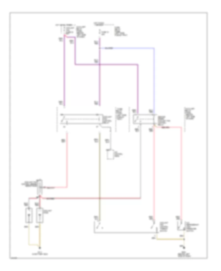 Cooling Fan Wiring Diagram, MT with Auto AC Late Production for Audi 90 CS 1993