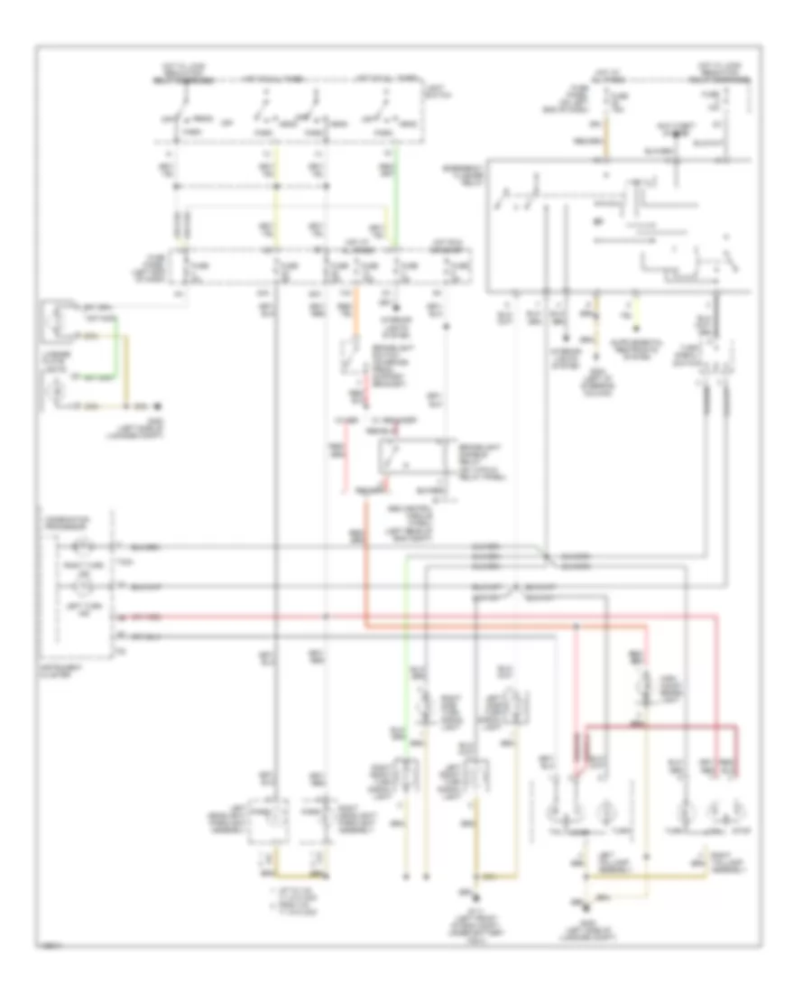 Exterior Lamps Wiring Diagram with DRL without Driver Information Center for Audi TT 2000