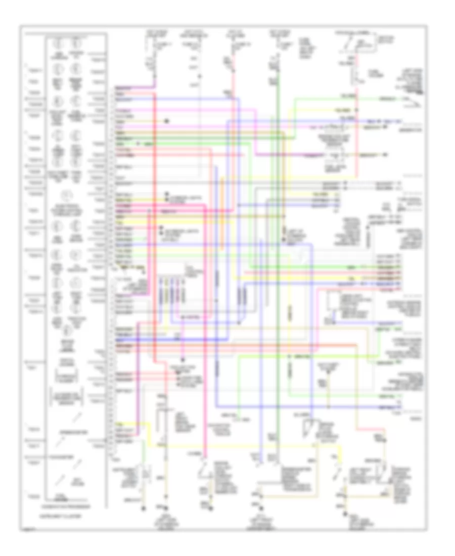 Instrument Cluster Wiring Diagram for Audi TT 2000