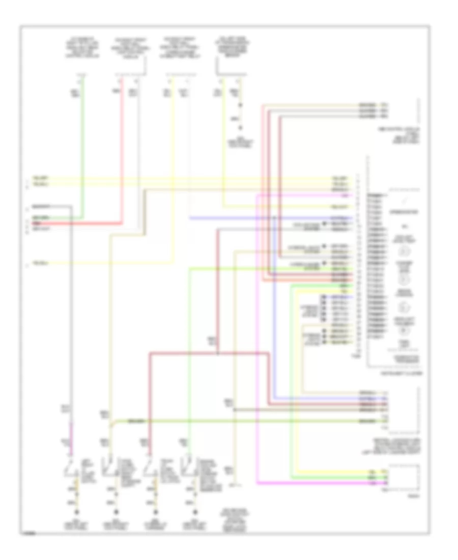 Instrument Cluster Wiring Diagram (3 of 3) for Audi A8 L Quattro 2001