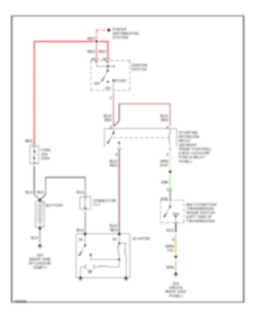 Starting Wiring Diagram for Audi A8 L Quattro 2001