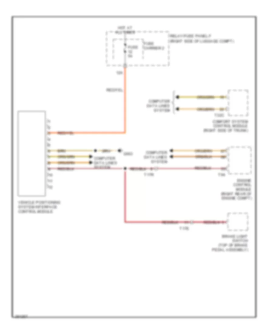 Vehicle Positioning Interface Control Module Wiring Diagram for Audi A4 2.0T 2012