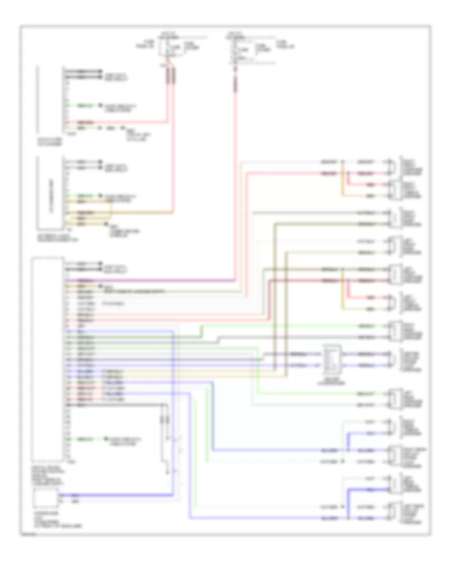 Radio Wiring Diagram, Late Production with Bose (1 of 2) for Audi Q7 4.2 2009