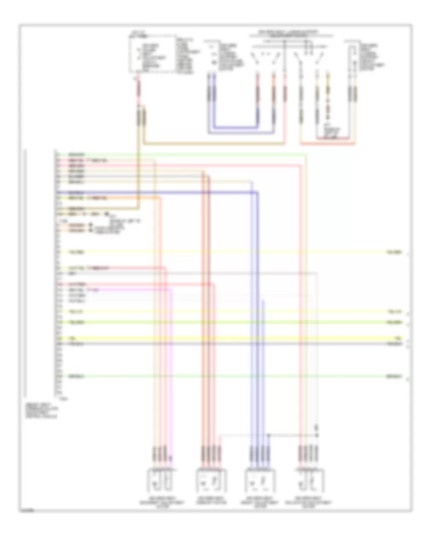 Memory Seat Wiring Diagram (1 of 2) for Audi Q7 4.2 2009