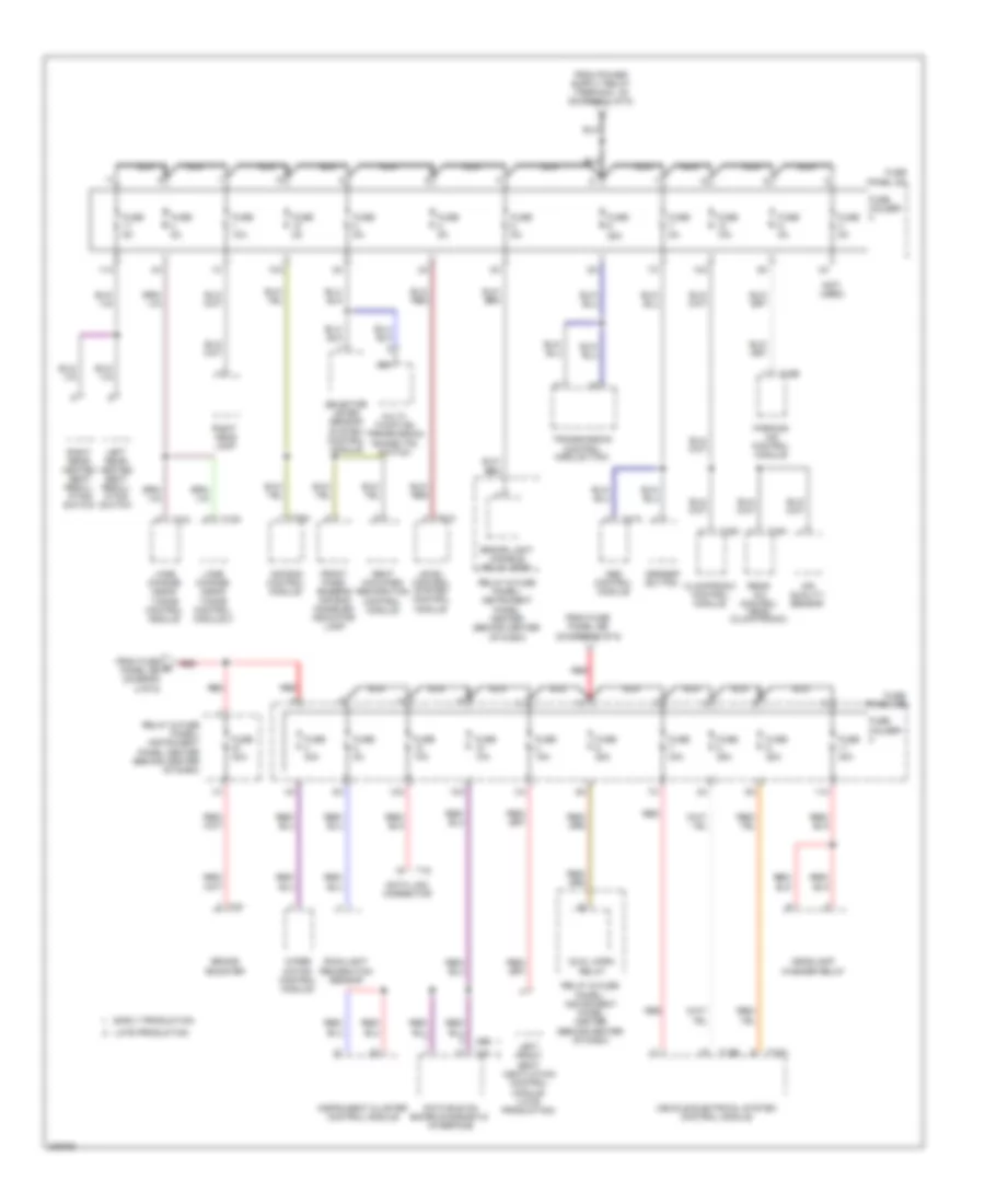 3.0L Turbo, Power Distribution Wiring Diagram (3 of 6) for Audi Q7 4.2 2009