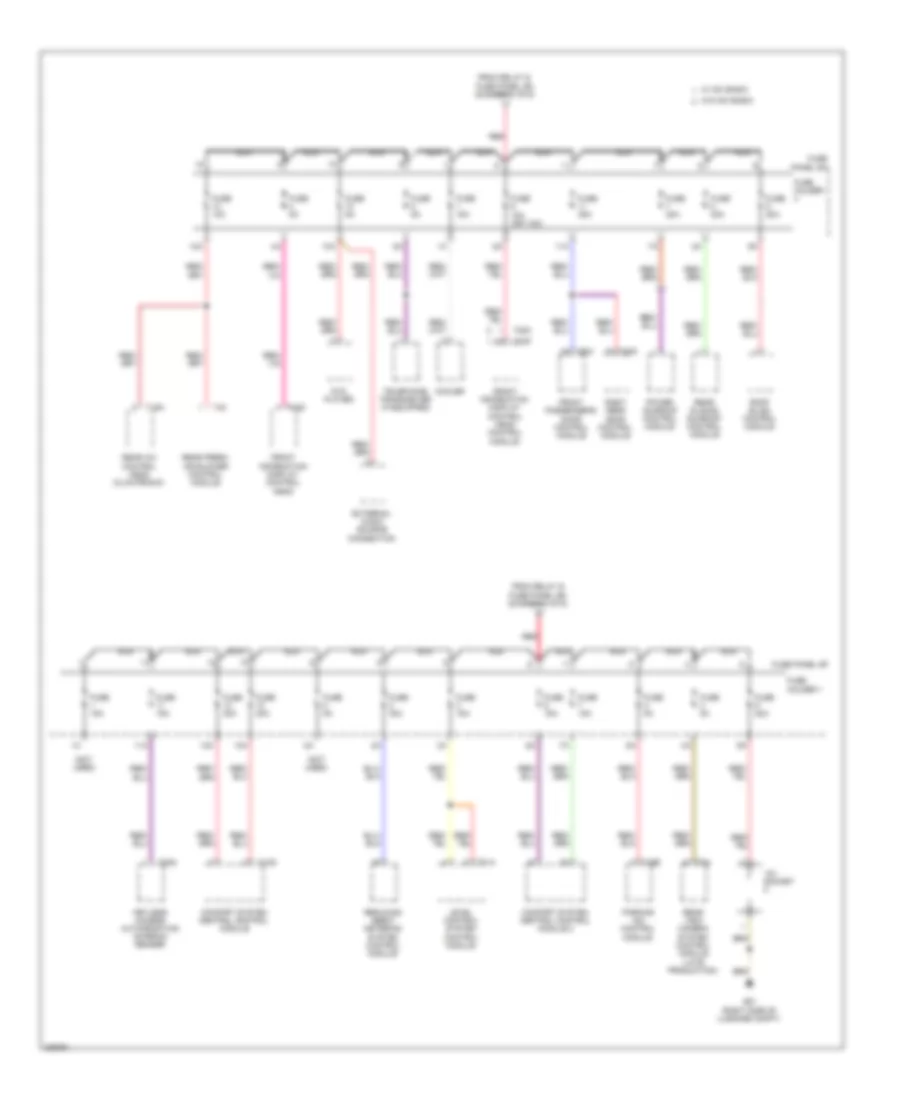 3.0L Turbo, Power Distribution Wiring Diagram (4 of 6) for Audi Q7 4.2 2009