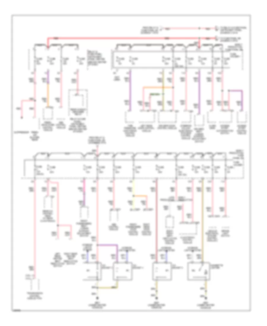 3.6L, Power Distribution Wiring Diagram (2 of 6) for Audi Q7 4.2 2009
