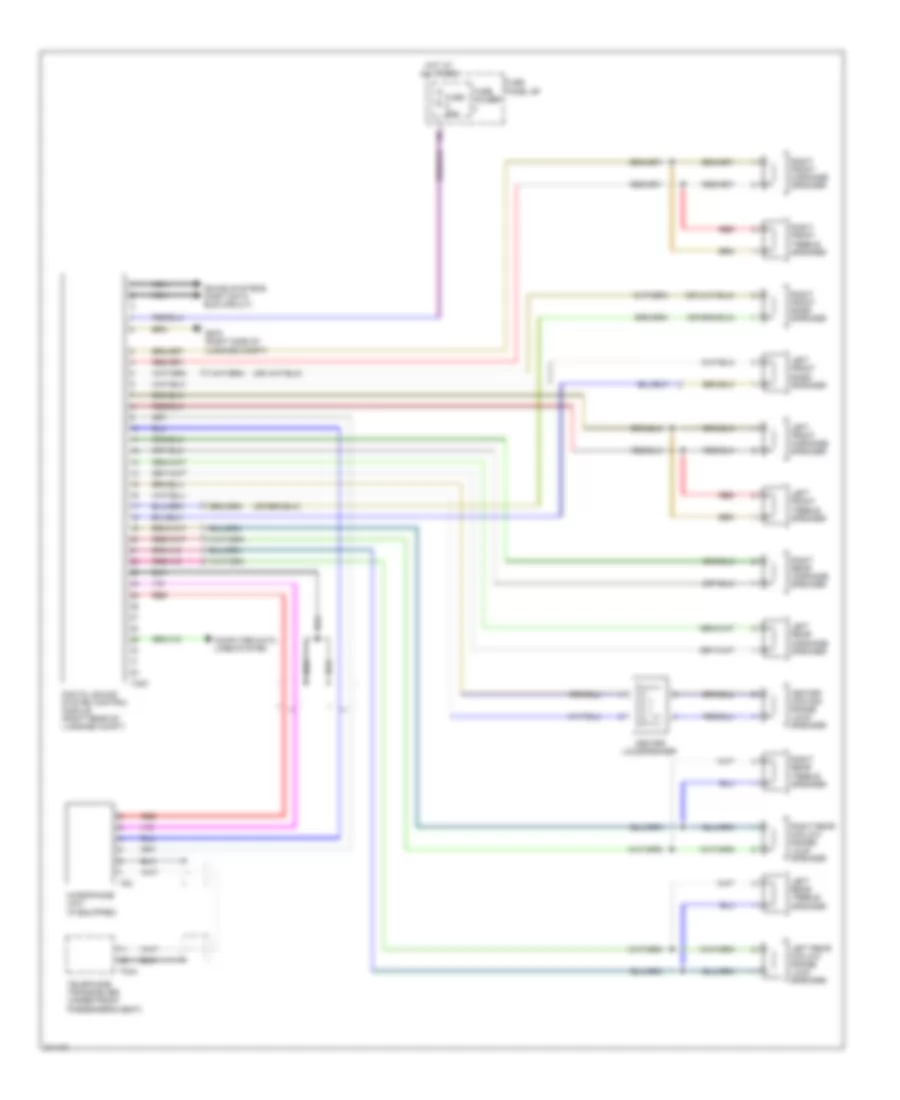 Radio Wiring Diagram, Early Production with Bose (1 of 2) for Audi Q7 4.2 2009