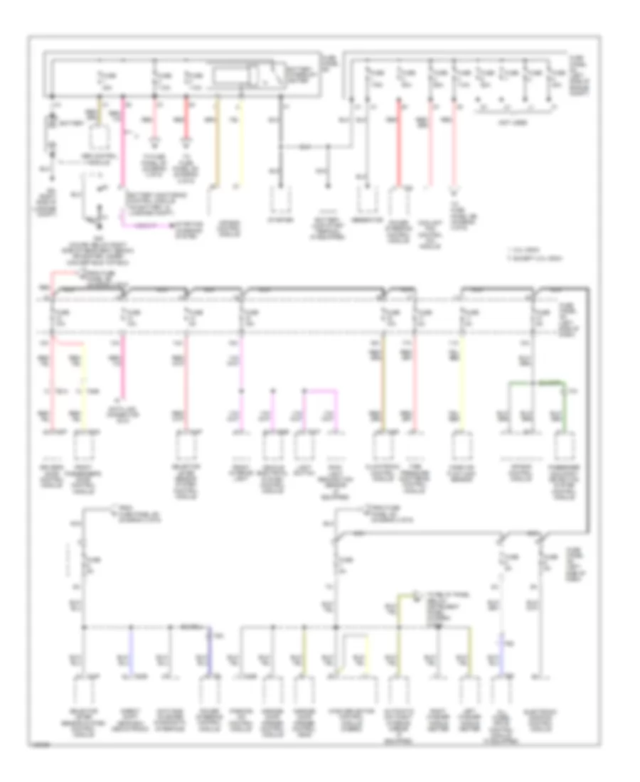 Power Distribution Wiring Diagram 1 of 6 for Audi TT Quattro 2014