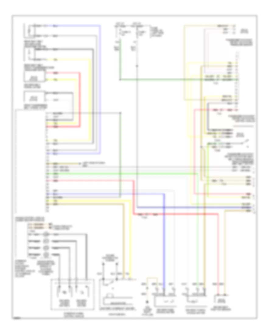 Supplemental Restraints Wiring Diagram 1 of 2 for Audi TT Quattro 2014