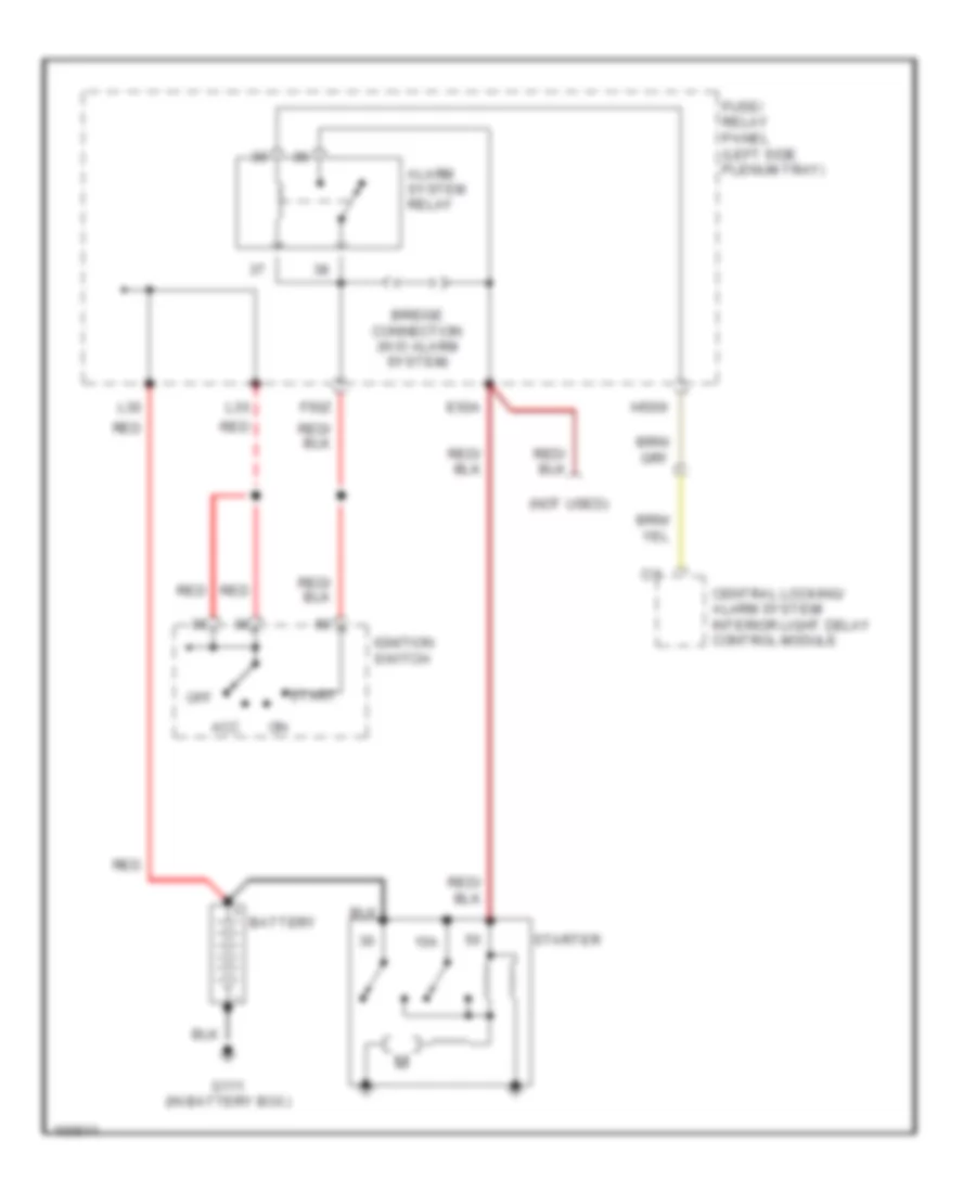 Starting Wiring Diagram, MT for Audi 90 CS Quattro 1993
