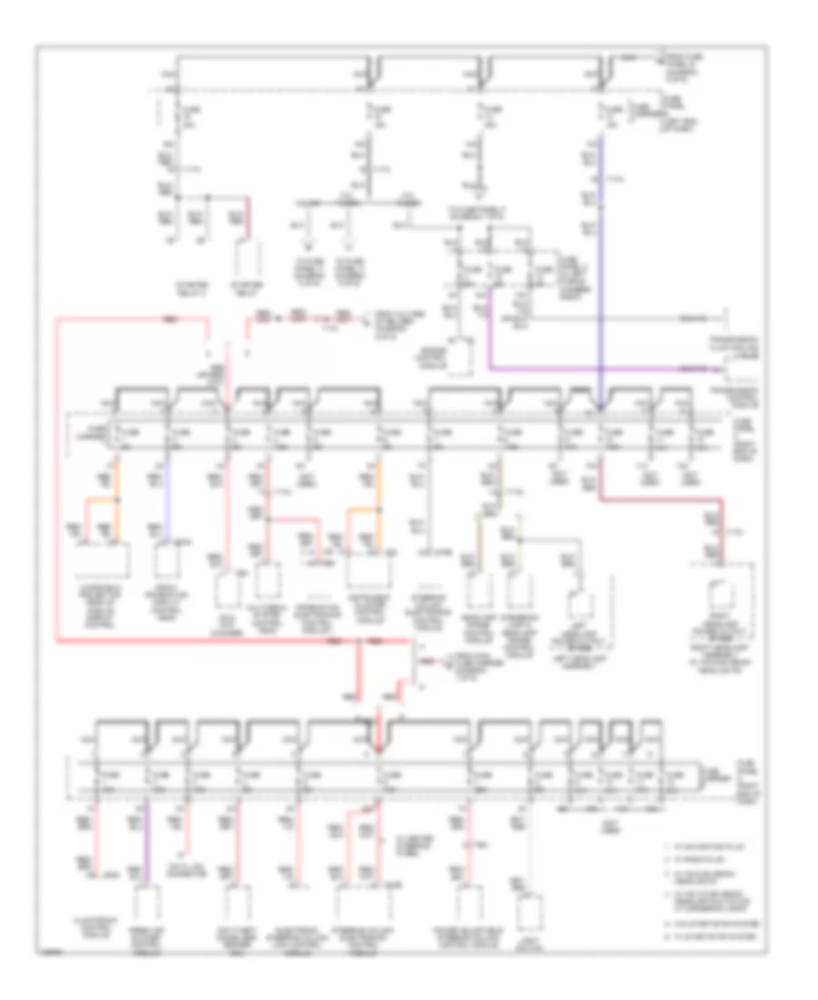Power Distribution Wiring Diagram (3 of 9) for Audi S6 2013