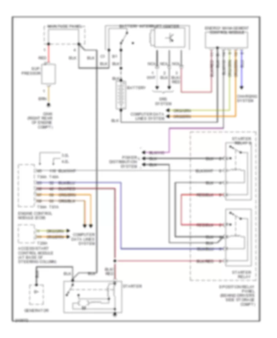 Starting Wiring Diagram for Audi A6 2006