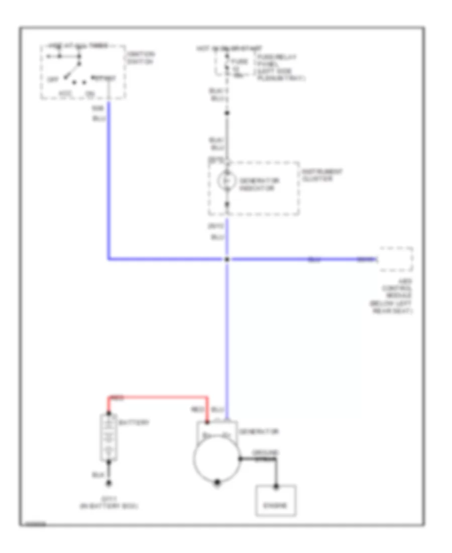 Charging Wiring Diagram for Audi 90 S 1993